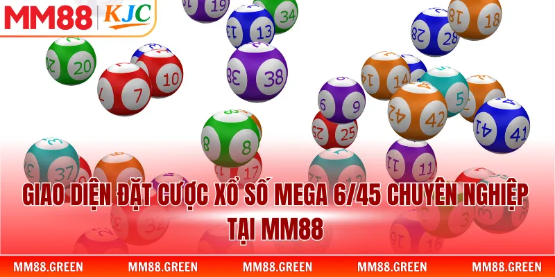 Giao diện đặt cược xổ số Mega 6/45 chuyên nghiệp tại MM88